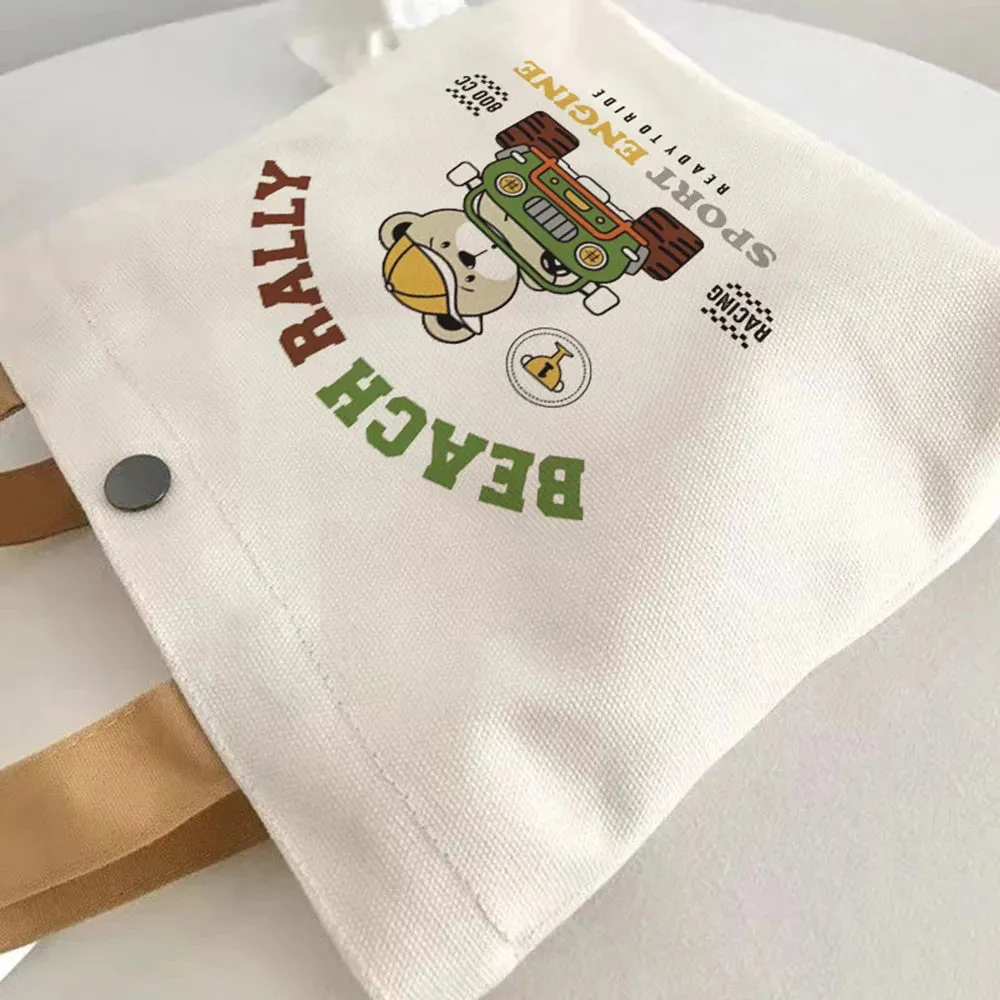 🌟 Adorable Bear Mini Tote Bag 🐻✨ - Perfect Lunch Companion for Stylish Students & Trendsetters! 🍱💖