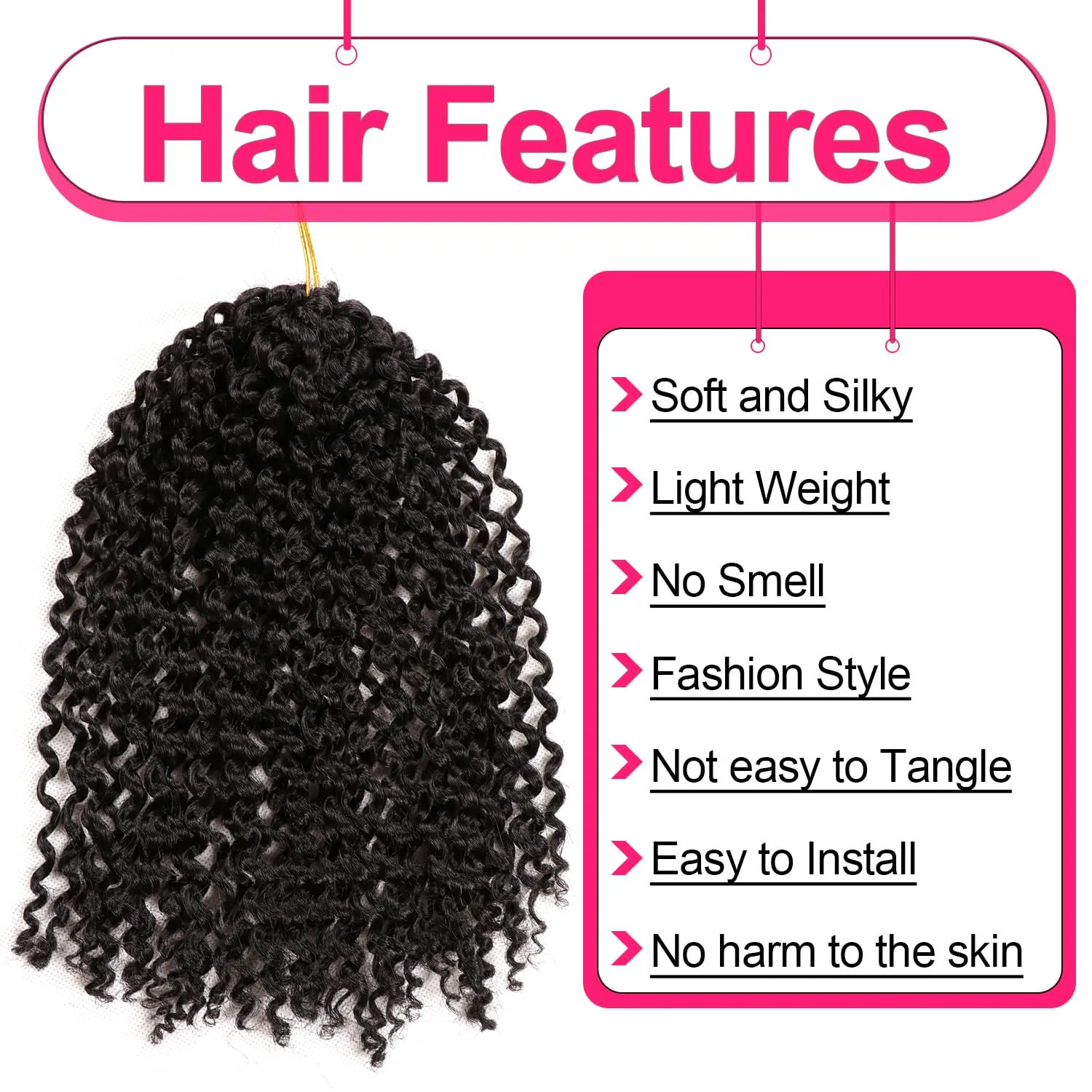 10 Inch Short Passion Twist Hair 8 Bundles Marlybob Kinky Curly Crochet Hair for Black Women Jerry Curly Braiding Hair (8Bundles10 Inch, 1b#)