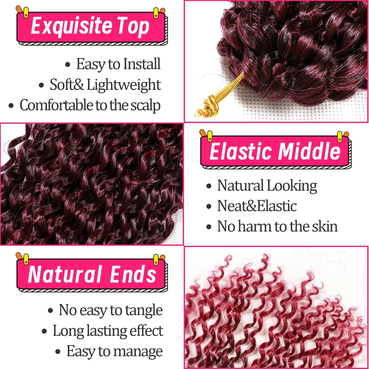 10 Inch Short Passion Twist Hair Marlybob Crochet 8Bundles Kinky Curly Braids Jerry (8Bundles10 Inch, 1B/Burgundy)