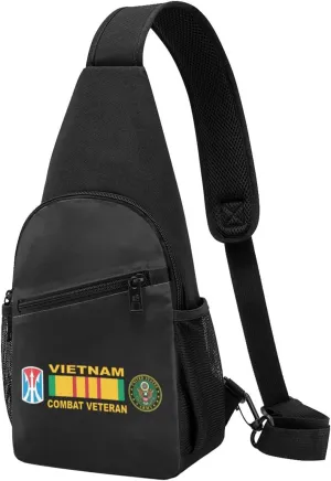 11th Infantry Brigade Vietnam Combat Veteran Chest Pack Leisure Shoulder Crossbody Chest Bag