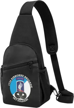 173 Airborne Brigade with Jump Wings Chest Pack Leisure Shoulder Crossbody Chest Bag