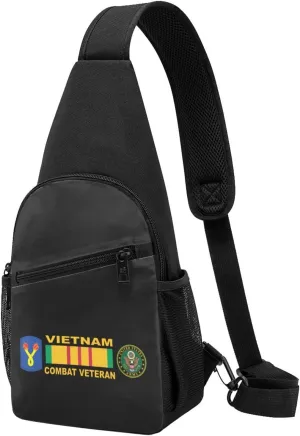 196th Infantry Brigade Vietnam Combat Veteran Chest Pack Leisure Shoulder Crossbody Chest Bag