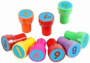 26pcs Number Math Self- Inking Stamps for Kids Teacher Stamps Learning Toys Kindergarten Learning Educational Toy for 15 Years Old