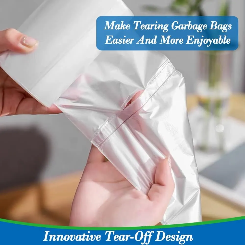 3 Gallon 300pcs Multicolr small Trash Bags Strong Garbage Bags, Bathroom mini Trash Can Bin Liners, Small Plastic Bags for office, waste basket liner, fit 12 Liter,2.6,3,3.2Gal（Multicolr 300）