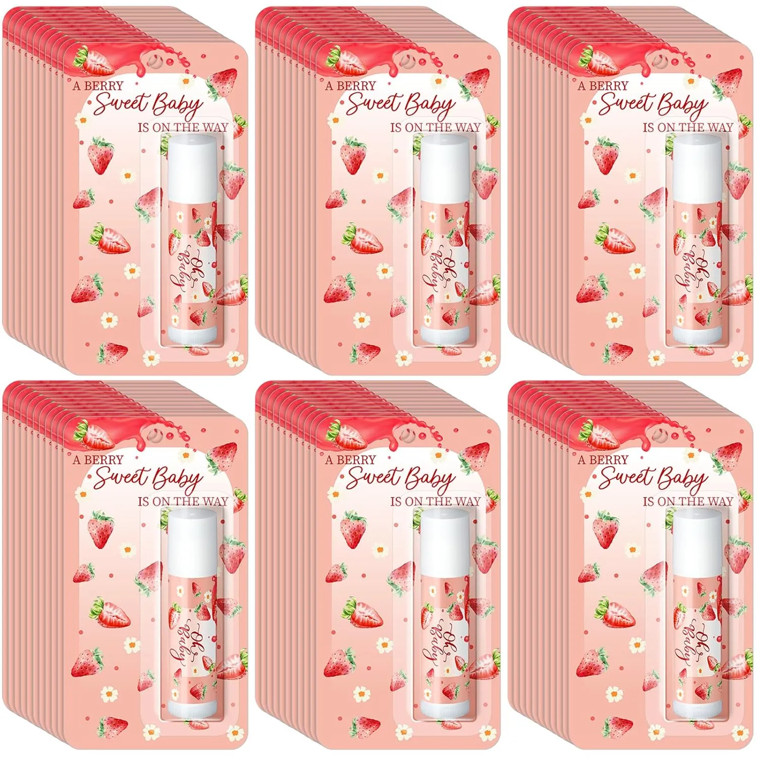 30 Pack a Sweet Strawberry Baby Shower Games Prizes Party Gifts Bulk Lip Balms Favors for Winners Adults Guests Gender Reveal Favors Decorations Baby Shower Souvenirs Gift Bags Stuffers