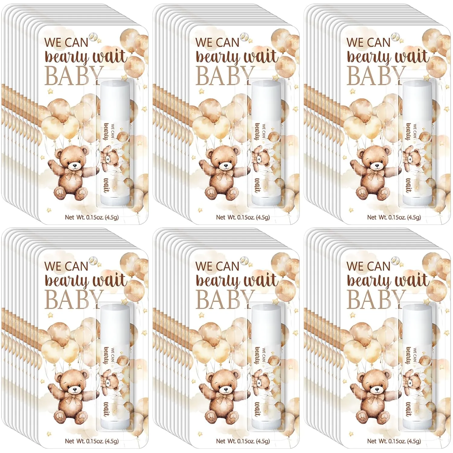 30 Pack We Can Bearly Wait Baby Shower Games Prizes Party Gifts Bulk Lip Balms Favors for Winners Adults Guests Gender Reveal Favors Decorations Baby Shower Souvenirs Gift Bags Stuffers