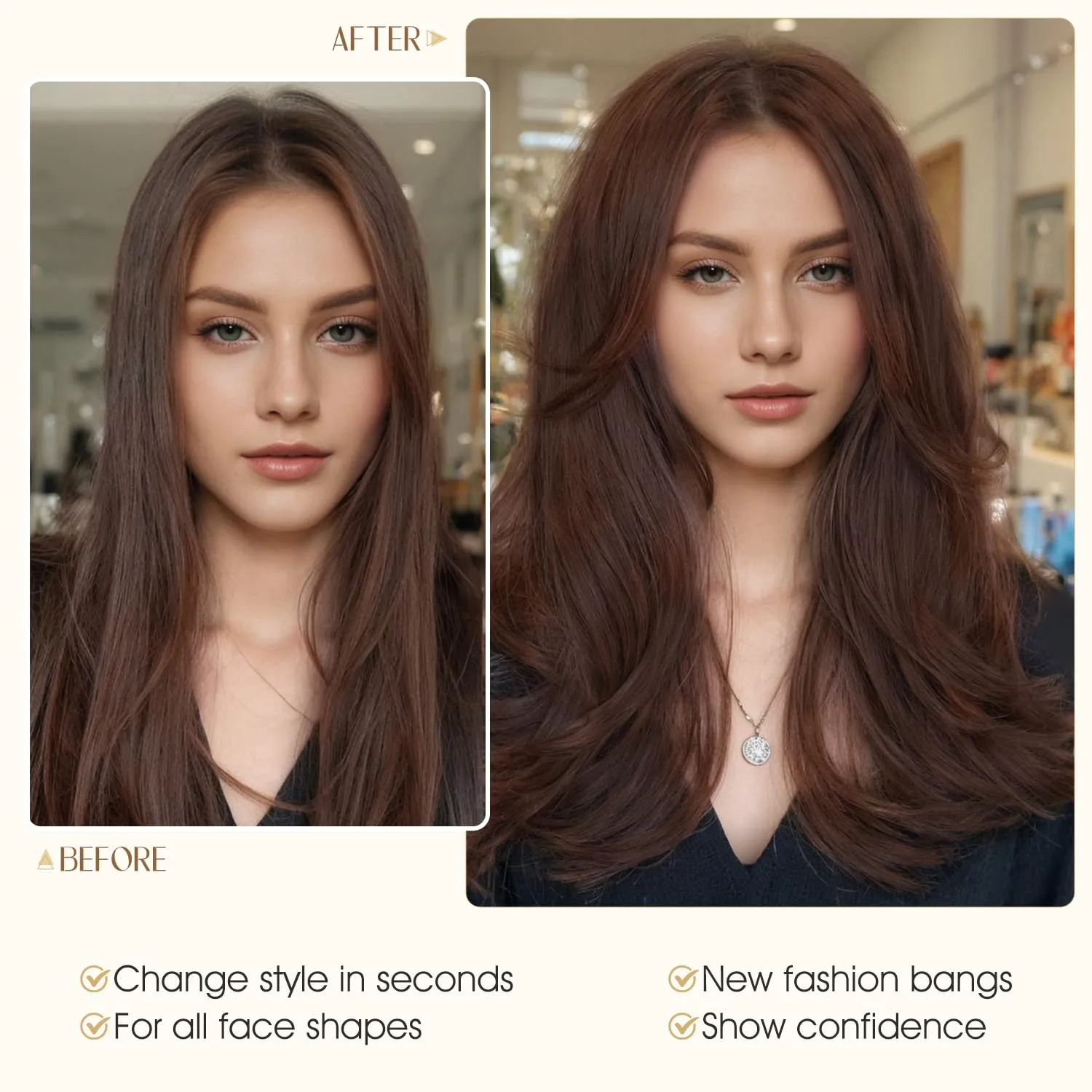 360° Cover Clip in Human Hair Topper for Women,Medium Brown Hair Toppers Hair Pieces for Daily Wear,Lightweight & Invisible(Medium Brown)