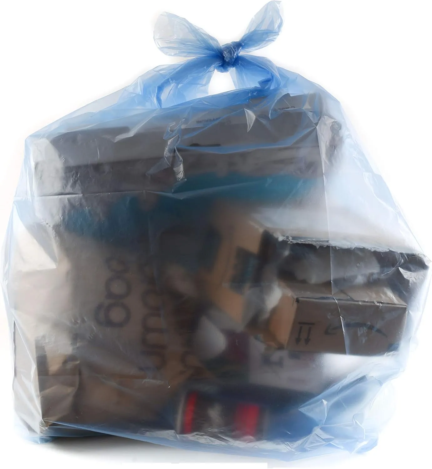 46 Gallon Heavy Duty Large Blue Recycling Trash Bags [20 PACK] - Blue Yard Trash Bags, Great for Aluminum, Glass bottles and Landscaping Bag, Recycling Garbage Bags, 2 Mil (46 Gallon - 20 Count)