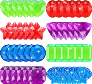 48 Pcs Dive Gems Pool Toys Swim Toys Swimming Pool Sinking Diving Gems Dive Crystals Jewels for Water Games Pirate Beach Party Bath