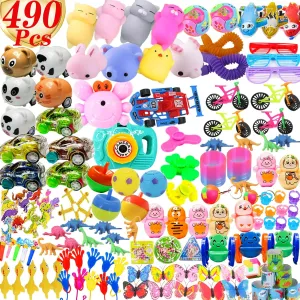 490PCS Party Favors Toys for Kids 4-8 8-12, Treasure Box Toys for Classroom, Goodie Bags Stuffers, Easter Egg Fillers, Pinata Stuffers Fidget Bulk Toys, Fidget Toys, Prize Box Toys, Classroom Prizes