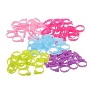 50pcs Decorative Bag Tie Cookie Bags Sealing Rings Cookies Bag Ties Cake Piping Bag Clips Tie for Bag Small Piping Bag Clips Pastry Bag Ties Reusable Baking Supplies - Assortment Gasket Kit