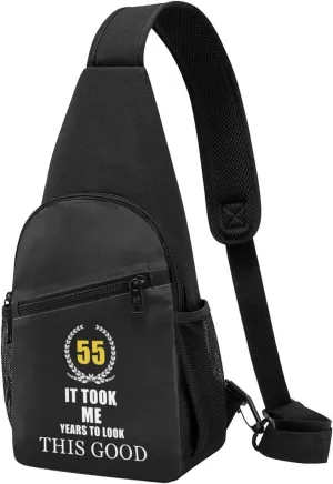 55 Years Old Birthday Chest Pack Leisure Shoulder Crossbody Chest Bag