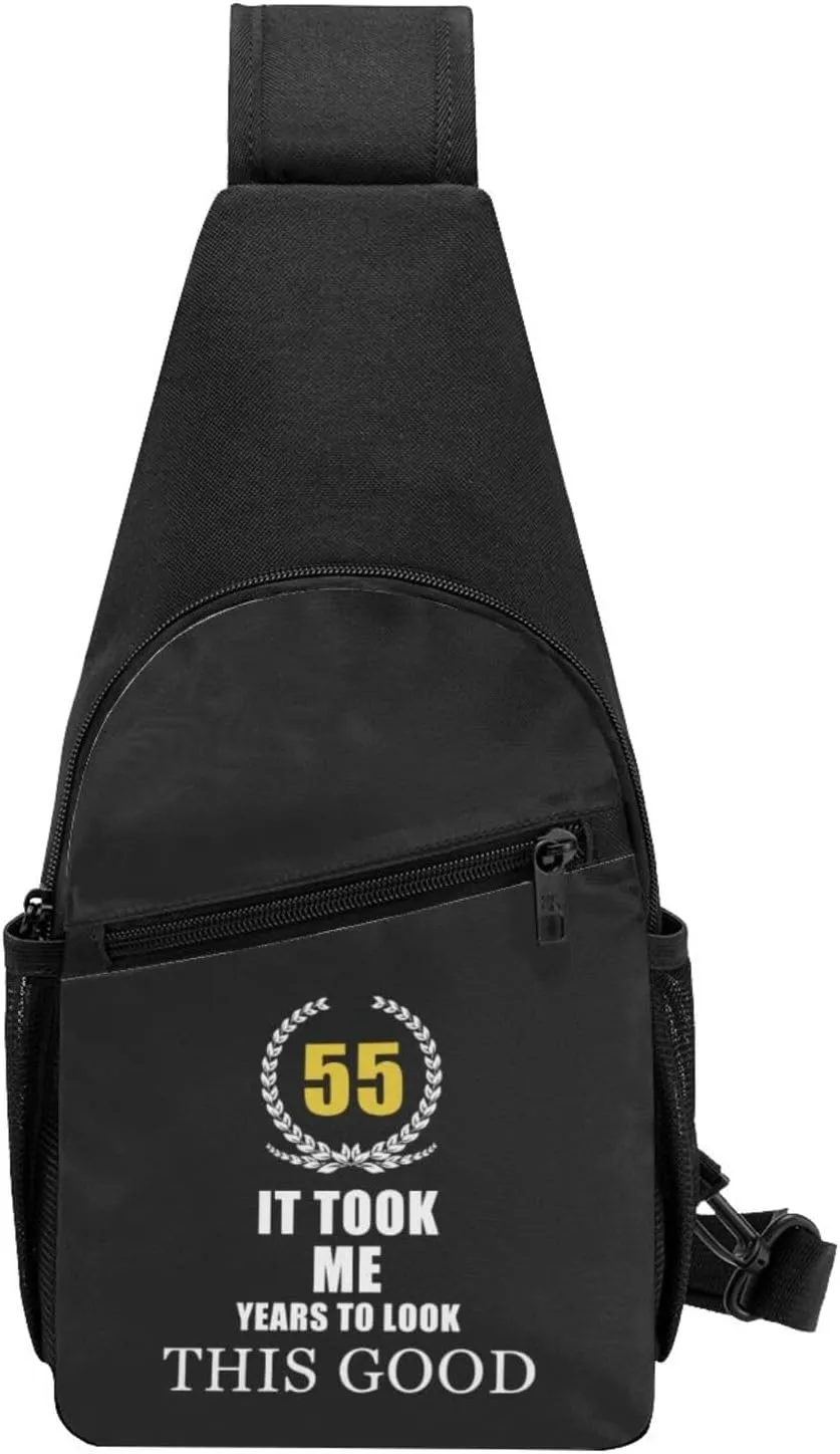 55 Years Old Birthday Chest Pack Leisure Shoulder Crossbody Chest Bag