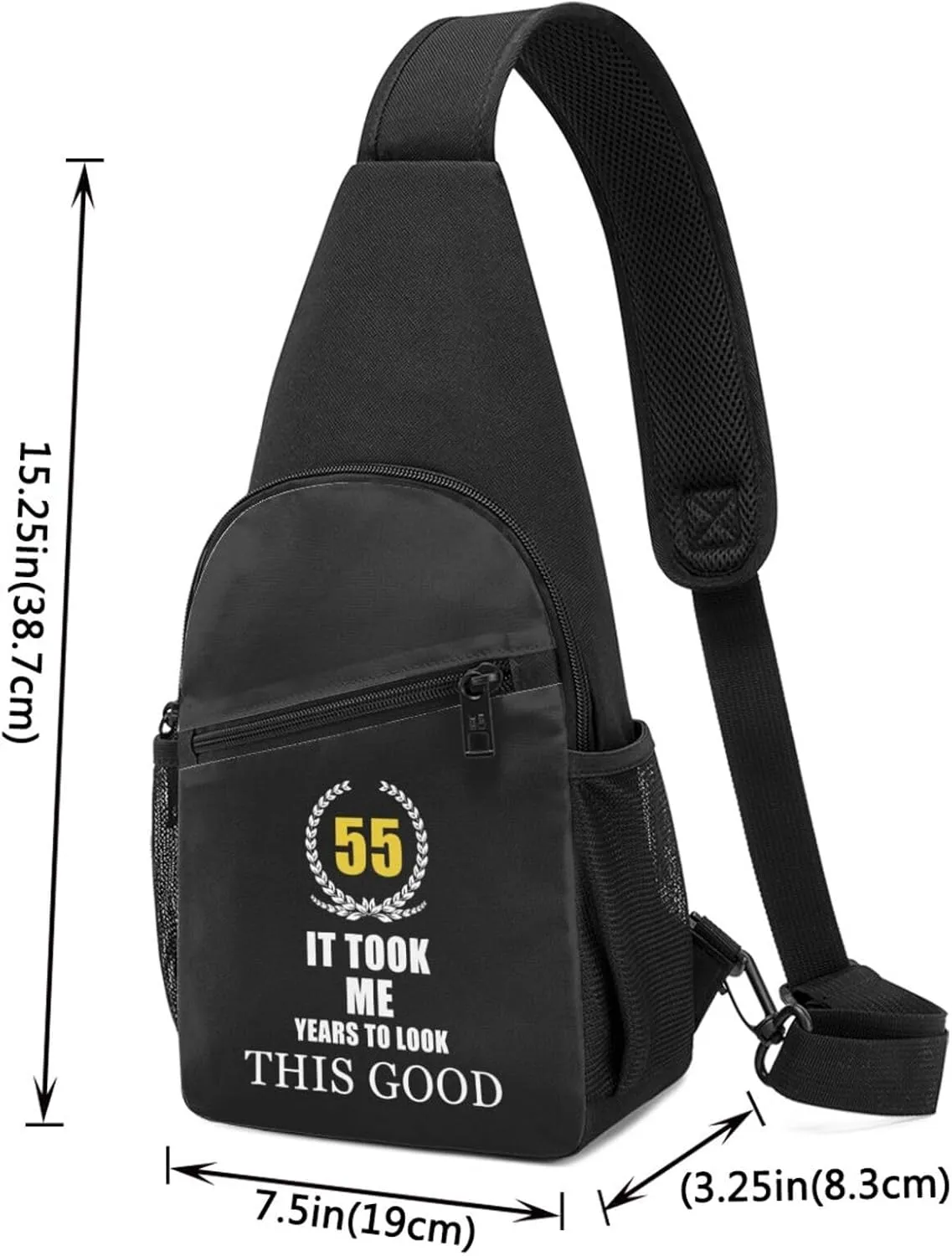 55 Years Old Birthday Chest Pack Leisure Shoulder Crossbody Chest Bag
