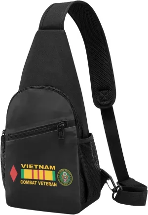 5th Infantry Division Vietnam Combat Veteran Chest Pack Leisure Shoulder Crossbody Chest Bag