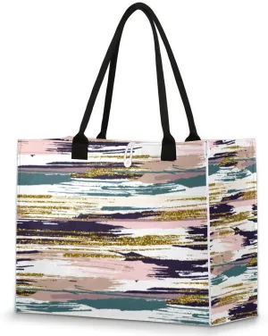 Abstract Art Dapple Tote Bag for Women Large Beach Bag Reusable Grocery Bags Tote Bag for Work Shopping Travel Beach