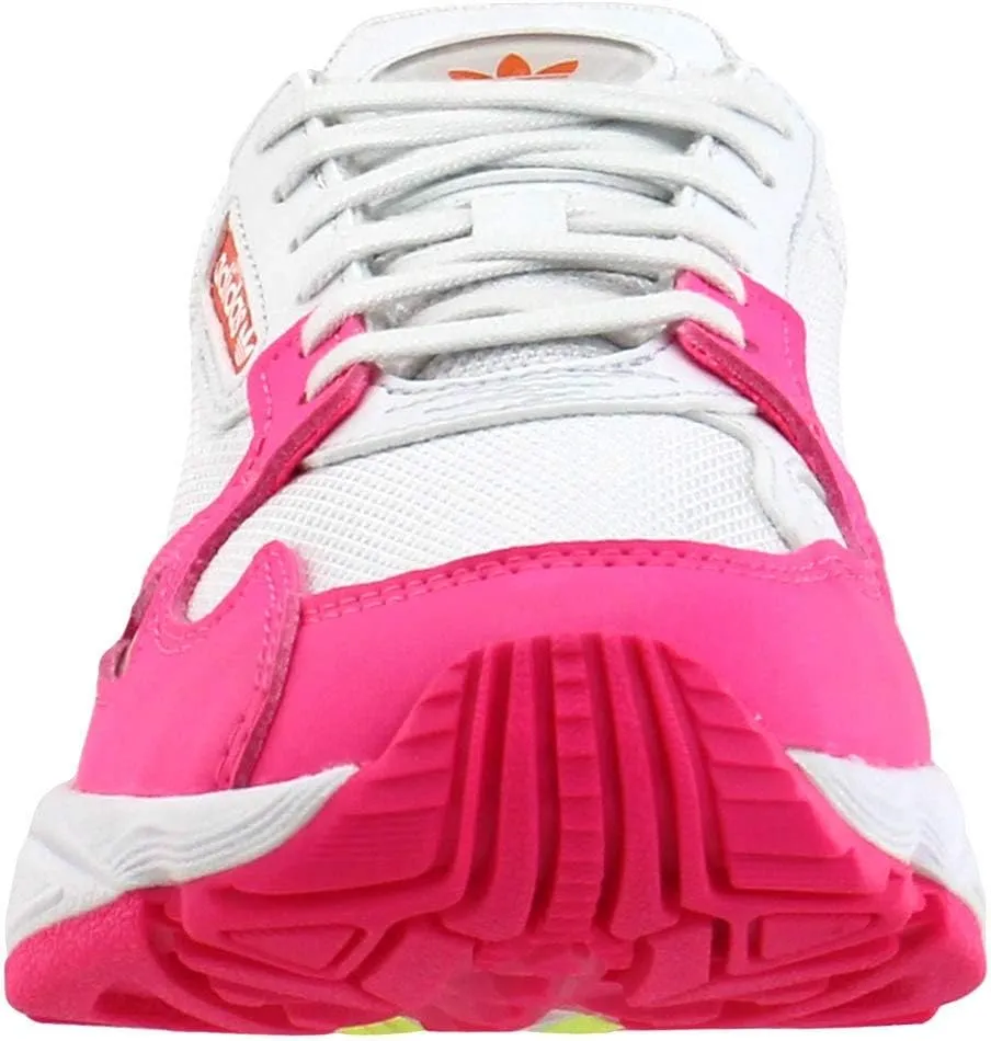 Adidas Women's Originals Falcon Shock Pink/Solar Yellow/Raw White Nylon Casual Shoes