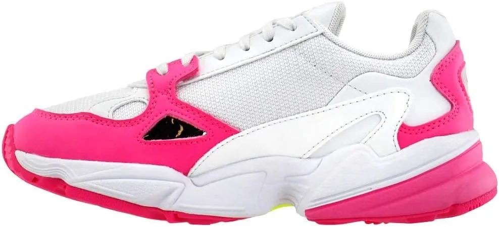 Adidas Women's Originals Falcon Shock Pink/Solar Yellow/Raw White Nylon Casual Shoes