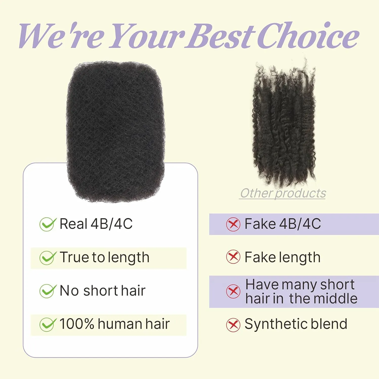 Afro Kinkys Bulk Human Hair for Braiding 12 Inches 50g/pack Natural Kinky-Curly Texture Ideal for Mini Twists, Micro Locs Extensions (1B,12 INCH)