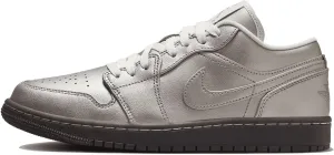 Air Jordan 1 Low SE Women's Shoes (HQ3529-099, Metallic Zinc/Summit White/Velvet) Size 6.5