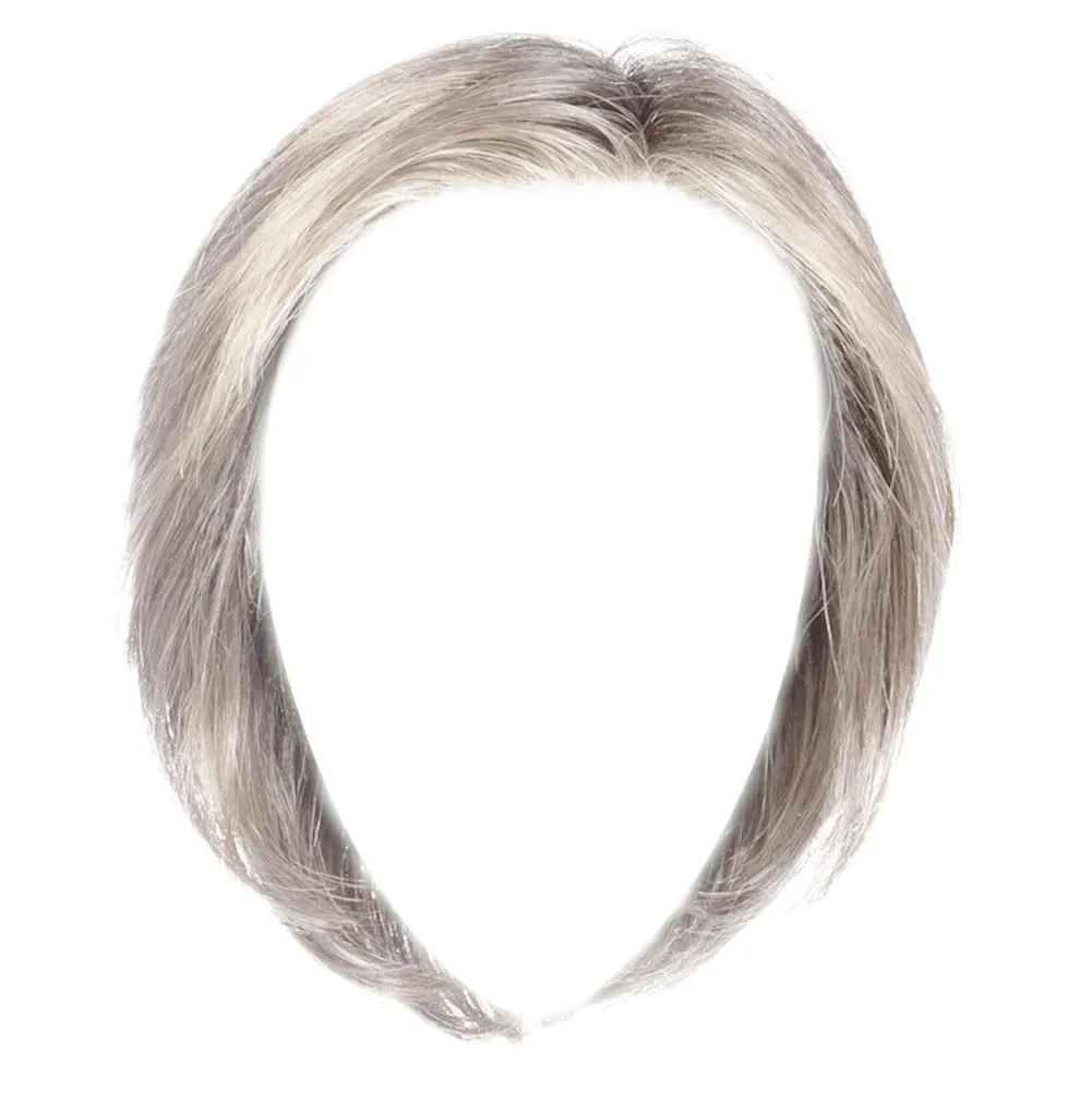 All Too Well Layered Chin-Length Wig, Textured Chic Cut Hair Wig by Hairuwear, Average Cap, GL56-60 Sugared Silver