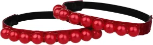 Allegra K Women's Beads Shoe Laces Detachable Elastic Shoe Strap for Heels 2 Pairs