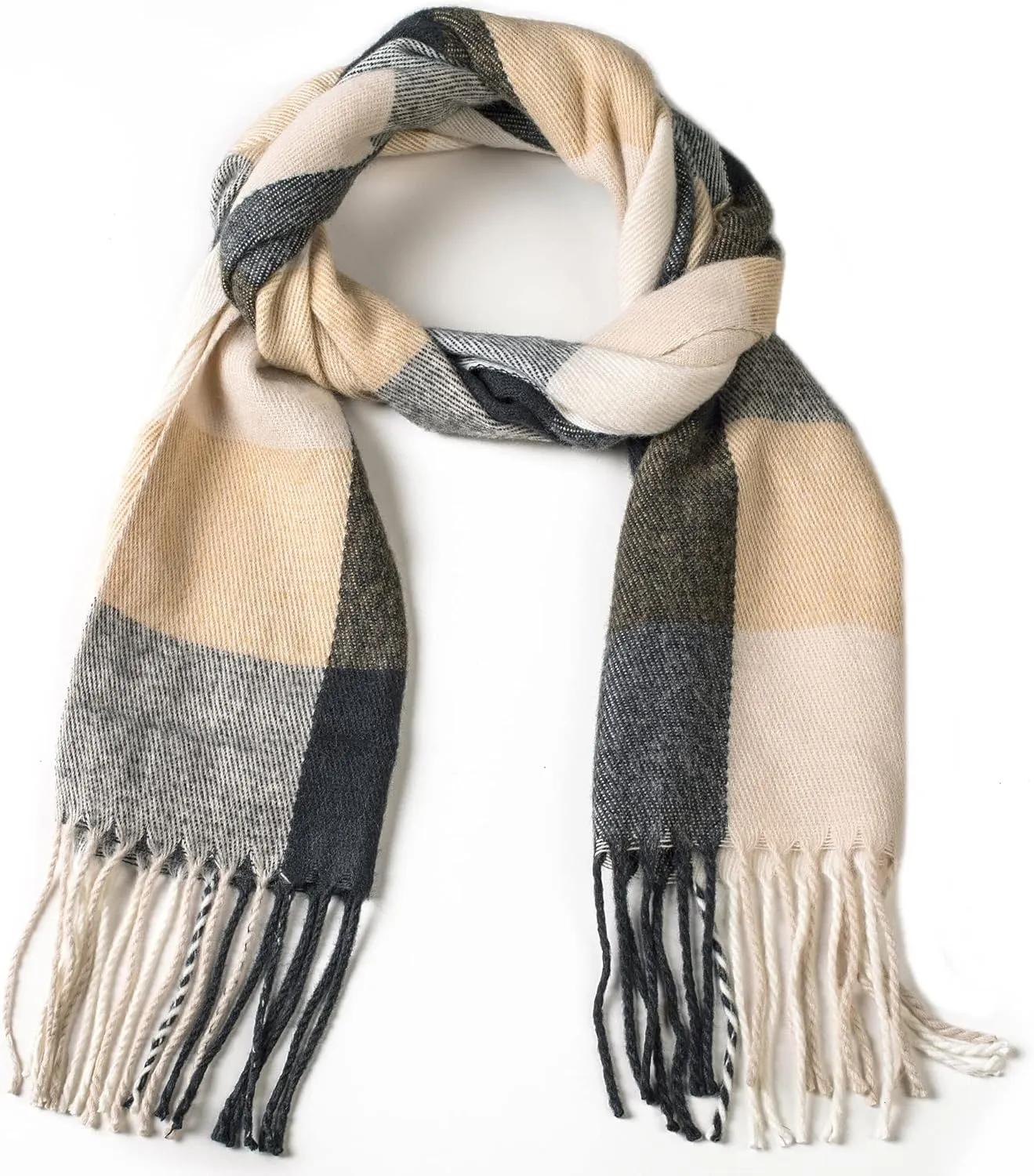 Alpine Swiss Mens Plaid Scarf Softer Than Cashmere Scarves Winter Shawl