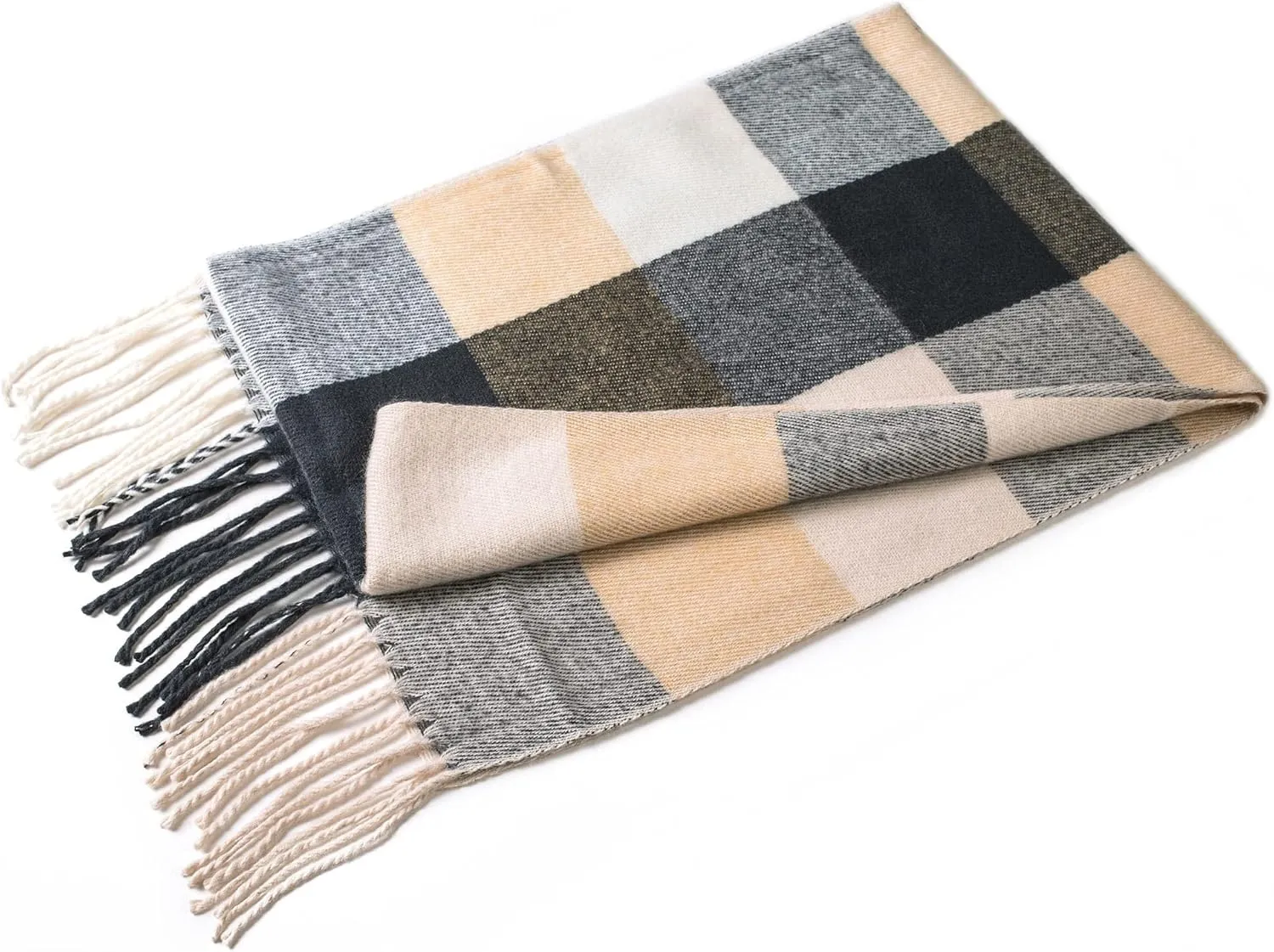 Alpine Swiss Mens Plaid Scarf Softer Than Cashmere Scarves Winter Shawl
