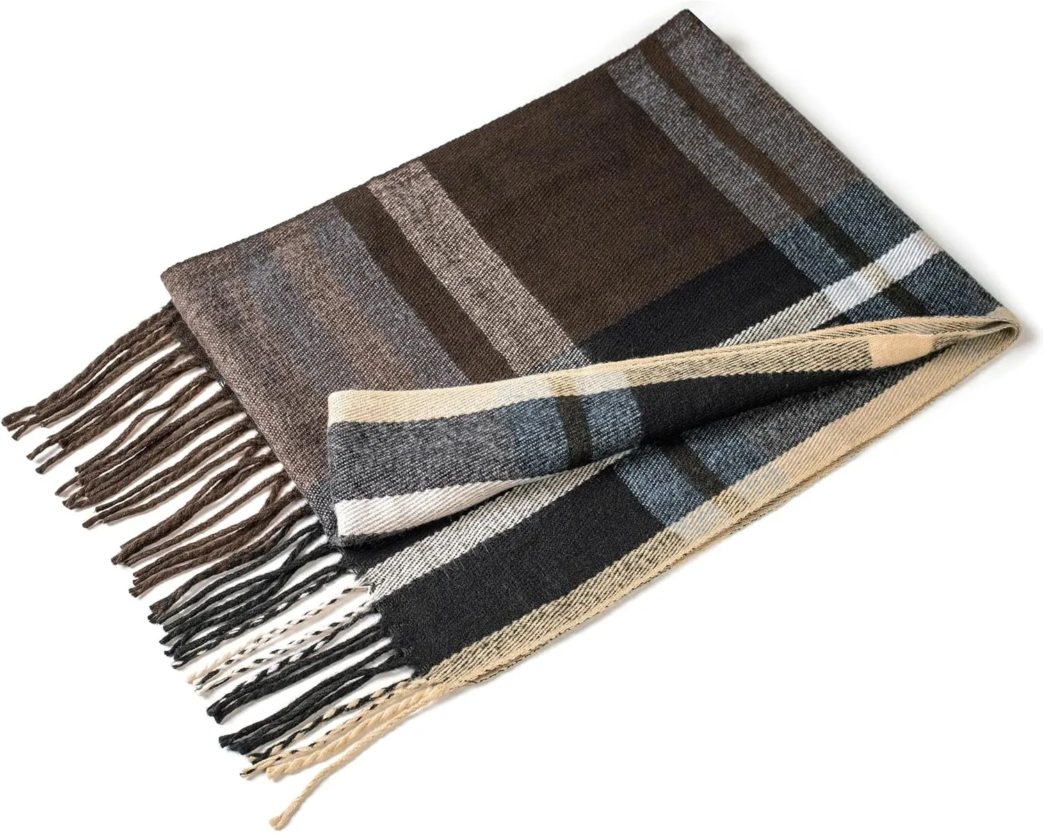 Alpine Swiss Mens Plaid Scarf Softer Than Cashmere Scarves Winter Shawl