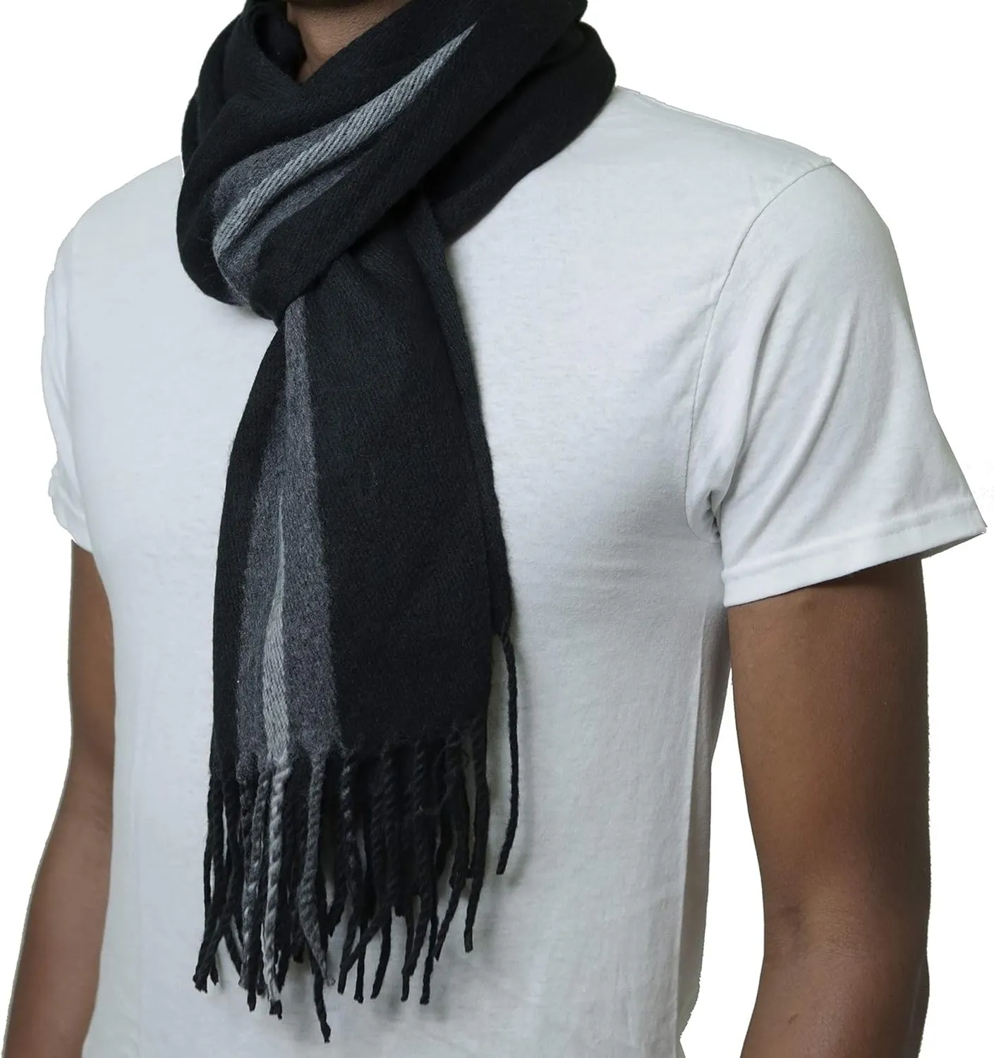 Alpine Swiss Mens Plaid Scarf Softer Than Cashmere Scarves Winter Shawl