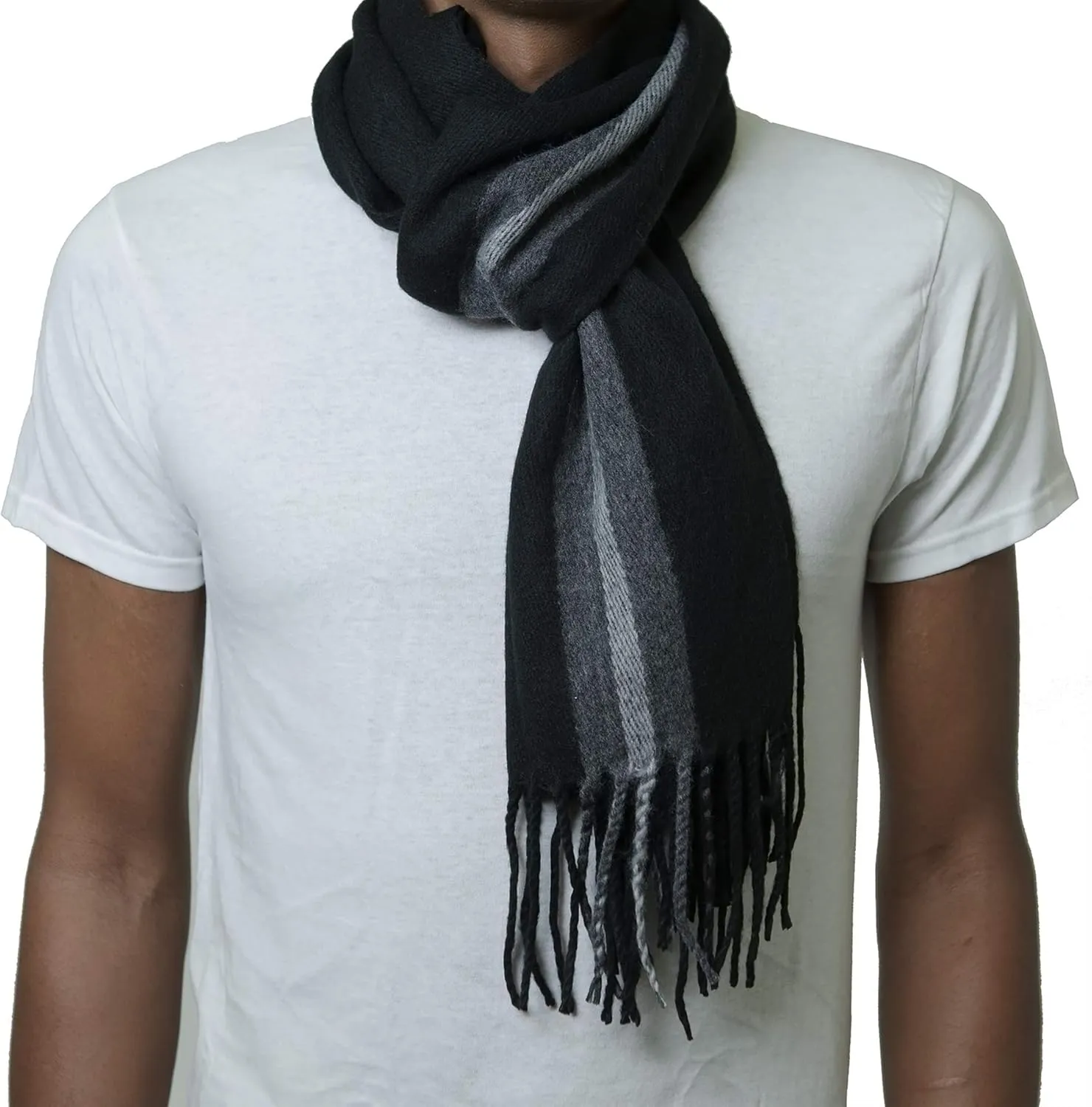 Alpine Swiss Mens Plaid Scarf Softer Than Cashmere Scarves Winter Shawl