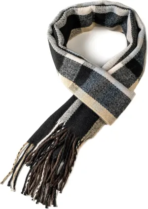 Alpine Swiss Mens Plaid Scarf Softer Than Cashmere Scarves Winter Shawl