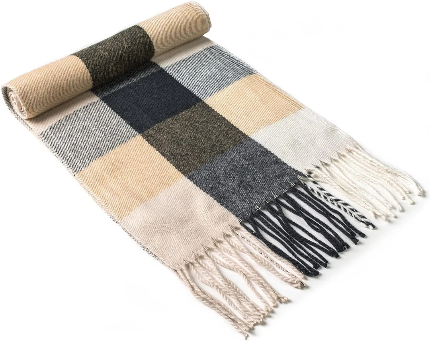 Alpine Swiss Mens Plaid Scarf Softer Than Cashmere Scarves Winter Shawl