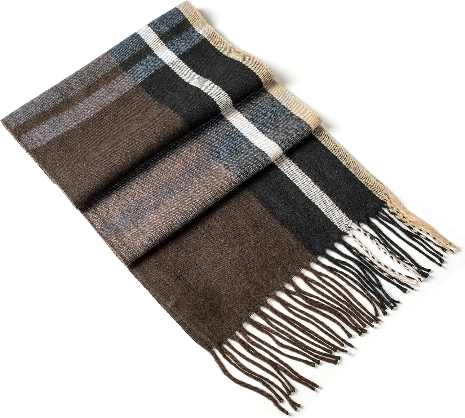Alpine Swiss Mens Plaid Scarf Softer Than Cashmere Scarves Winter Shawl