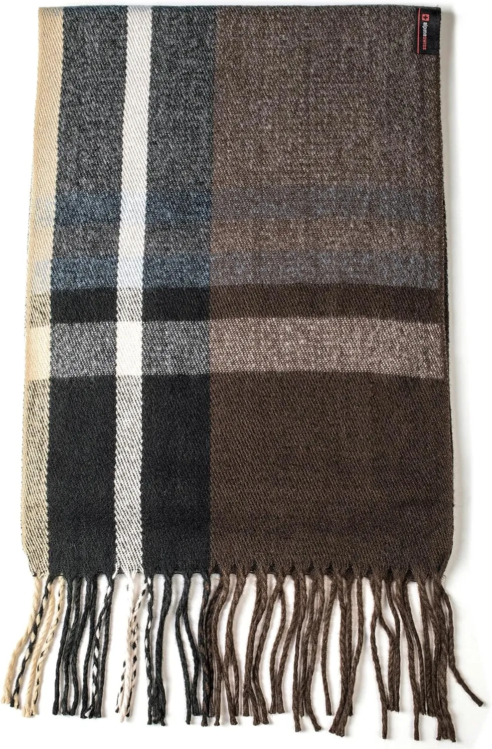 Alpine Swiss Mens Plaid Scarf Softer Than Cashmere Scarves Winter Shawl
