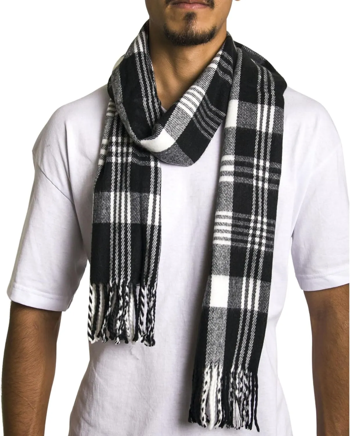 Alpine Swiss Mens Plaid Scarf Softer Than Cashmere Scarves Winter Shawl