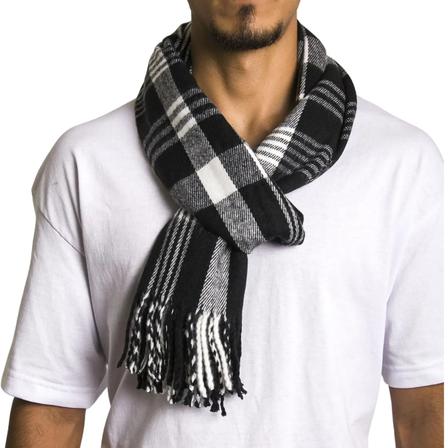 Alpine Swiss Mens Plaid Scarf Softer Than Cashmere Scarves Winter Shawl