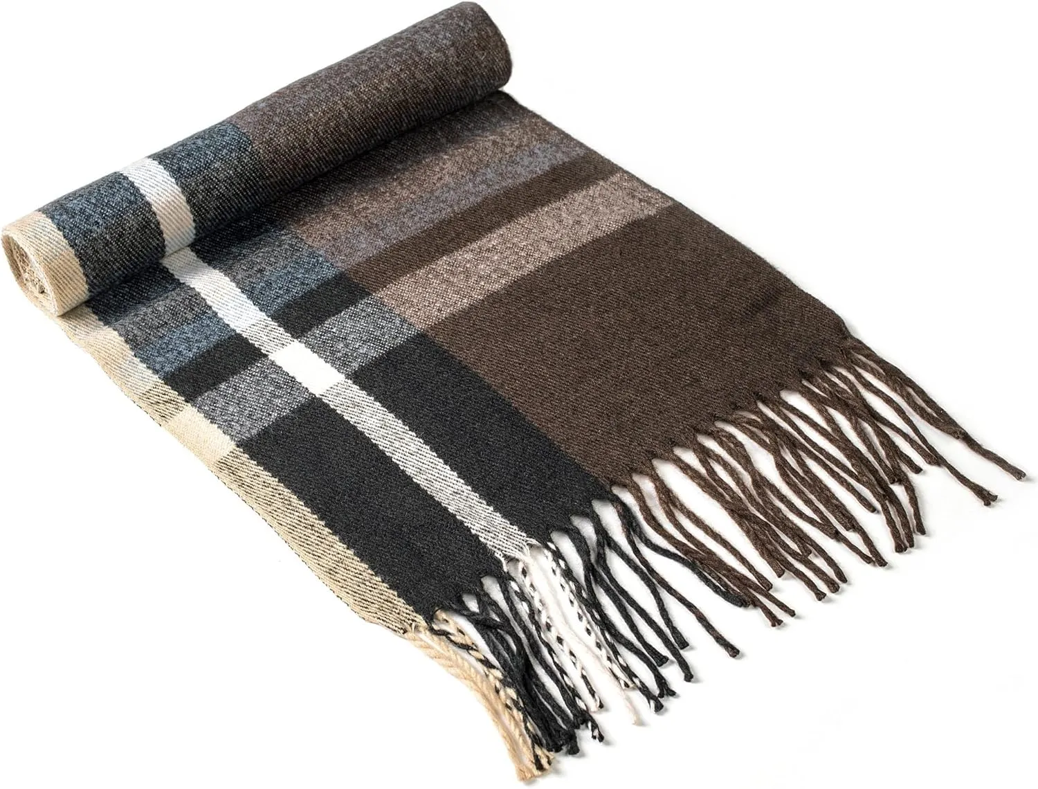 Alpine Swiss Mens Plaid Scarf Softer Than Cashmere Scarves Winter Shawl
