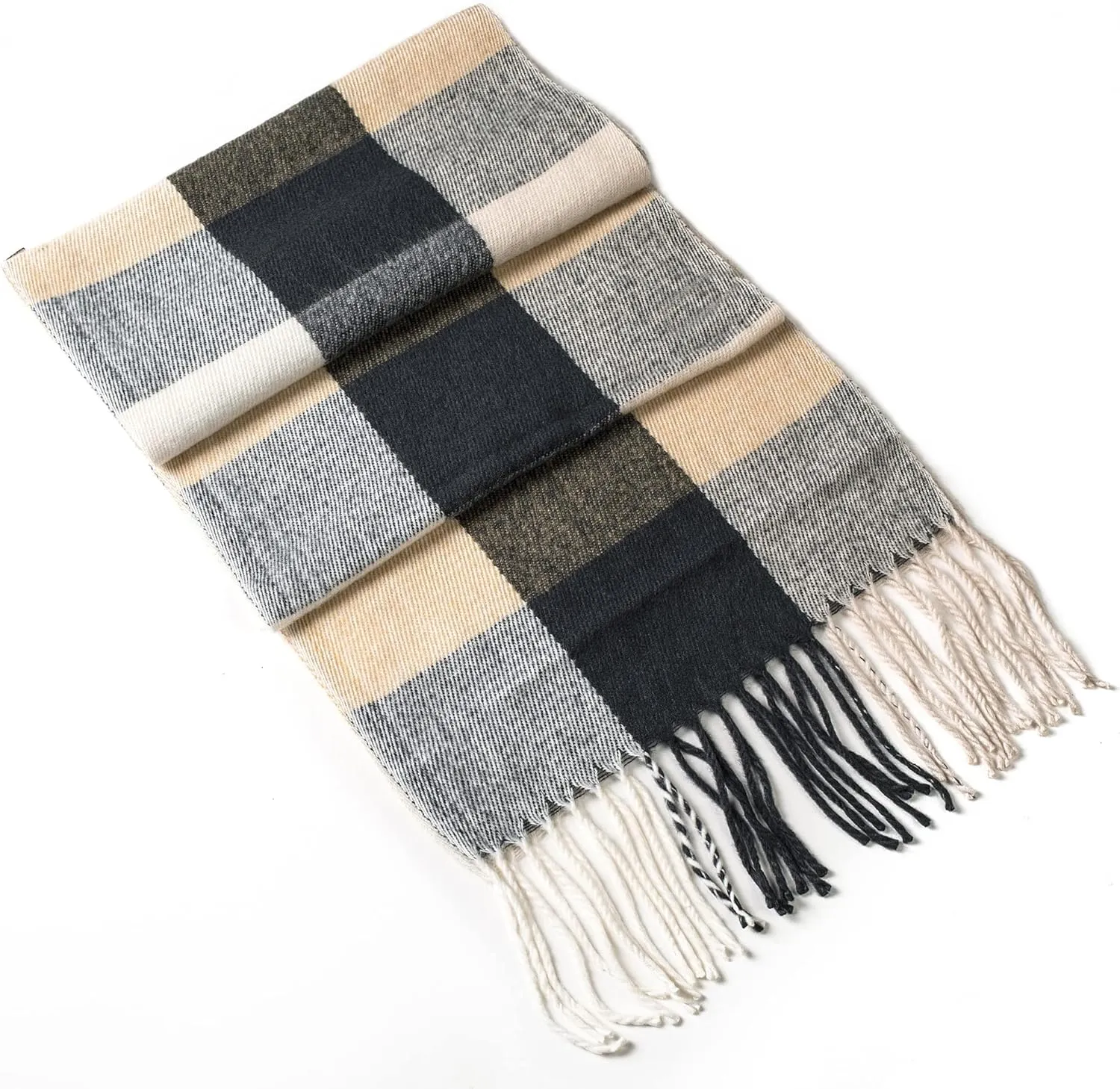 Alpine Swiss Mens Plaid Scarf Softer Than Cashmere Scarves Winter Shawl