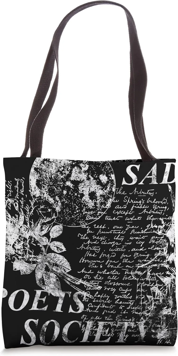 Alt Goth Sad Poets Society Emo Edgy Tote Bag