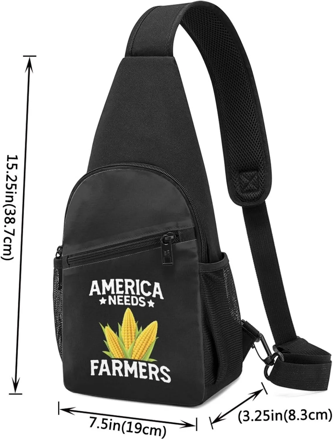 America Needs Farmers Chest Pack Leisure Shoulder Crossbody Chest Bag