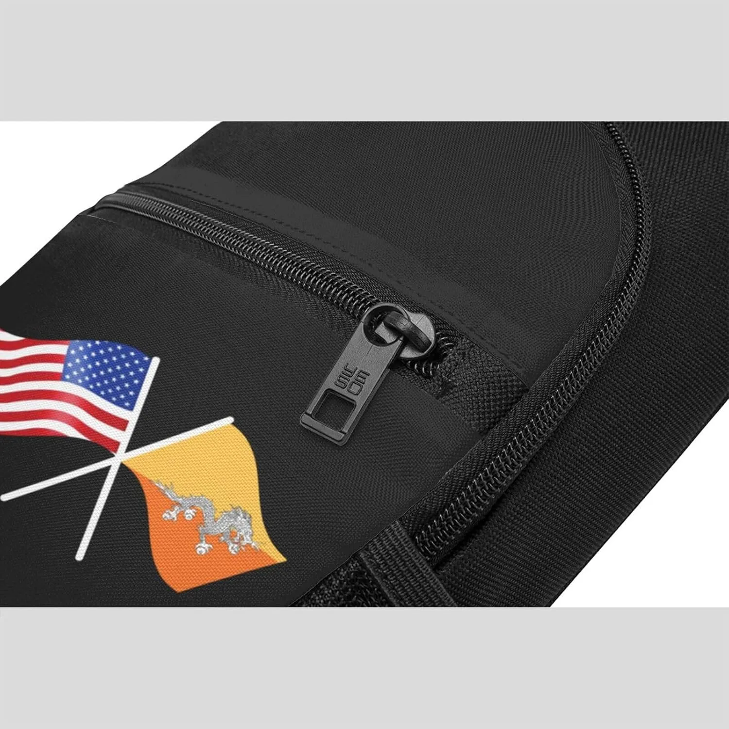 American And Bhutan Flag Chest Pack Leisure Shoulder Crossbody Chest Bag