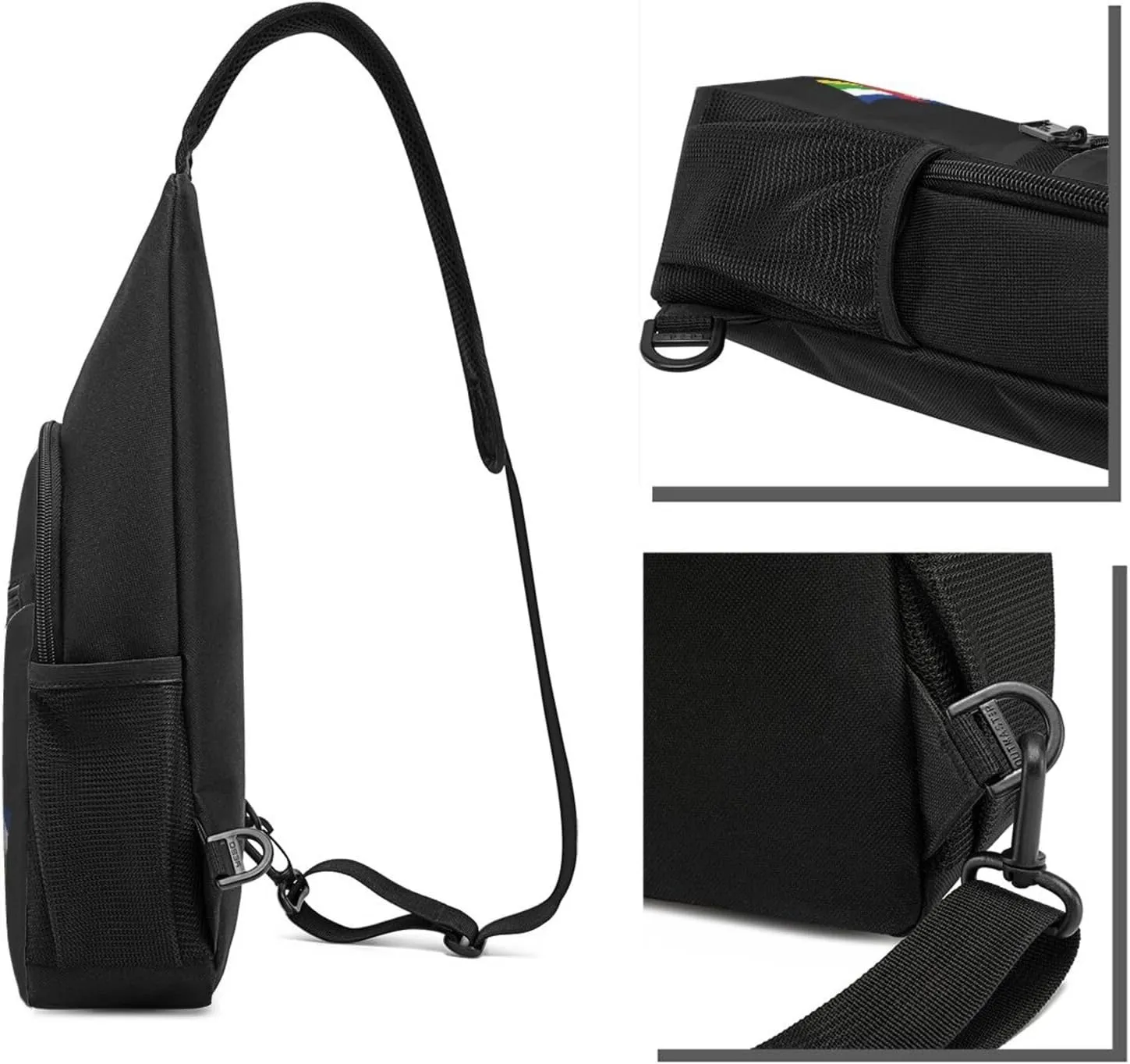 American And Central African Republic Flag Chest Pack Leisure Shoulder Crossbody Chest Bag