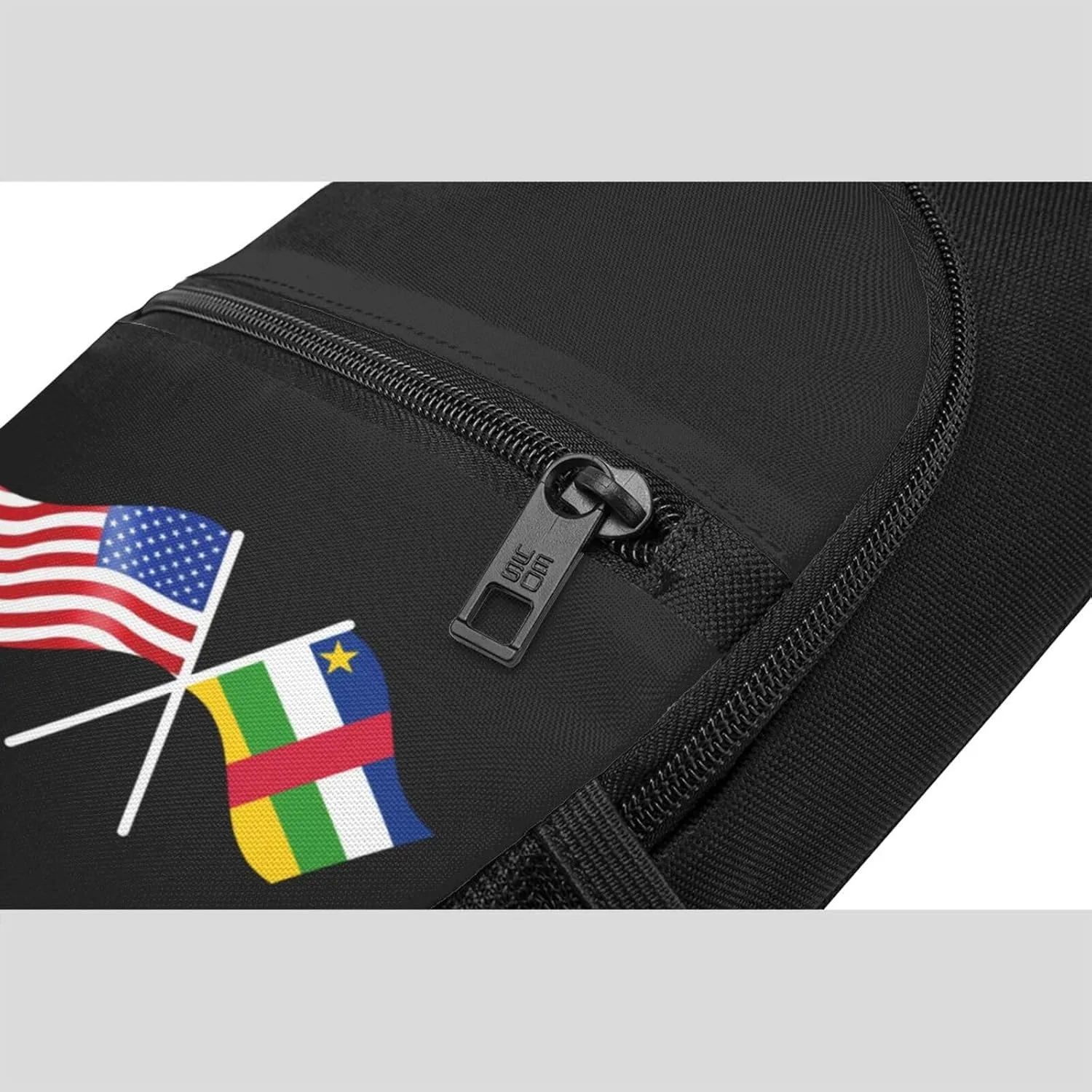 American And Central African Republic Flag Chest Pack Leisure Shoulder Crossbody Chest Bag