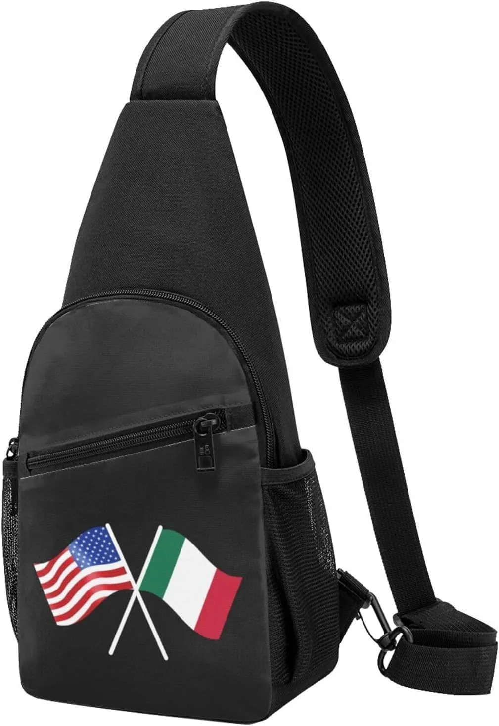American And Italy Flag Chest Pack Leisure Shoulder Crossbody Chest Bag