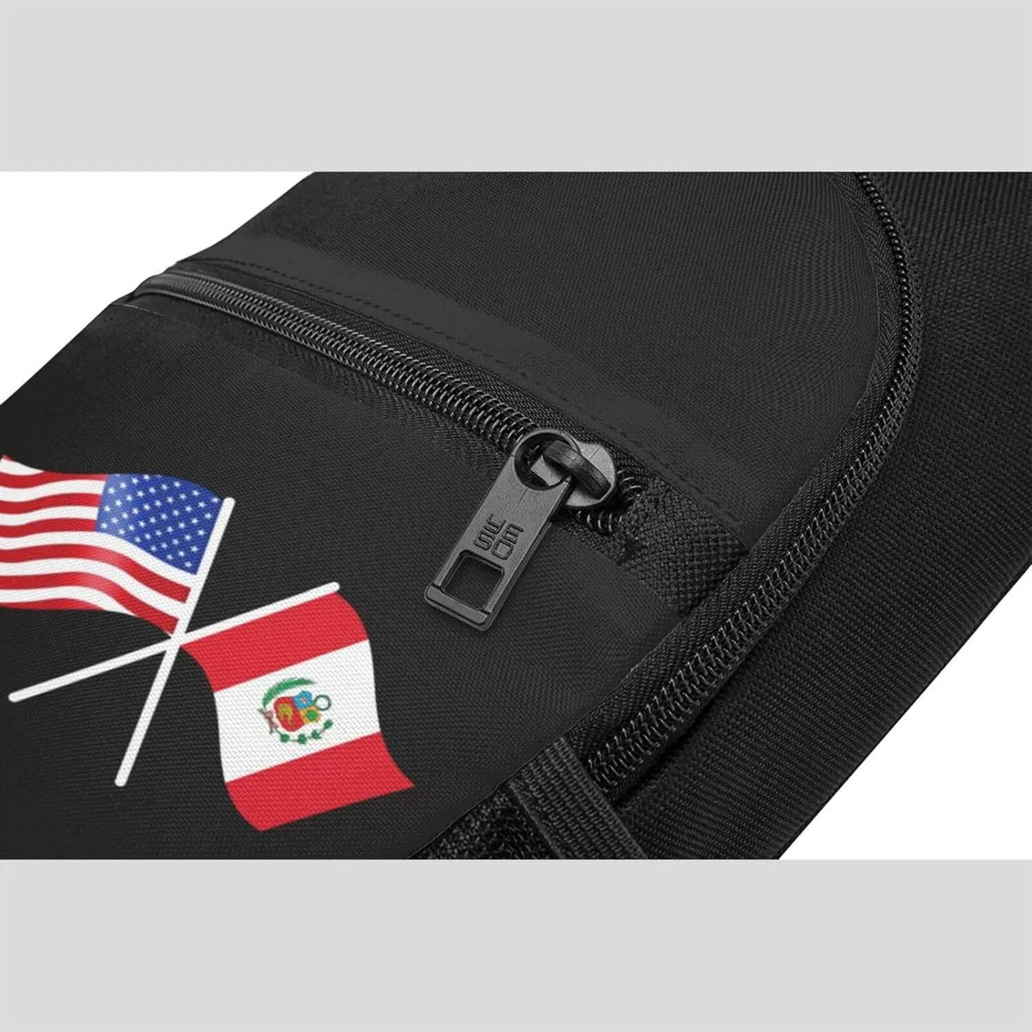 American And Peru Flag Chest Pack Leisure Shoulder Crossbody Chest Bag