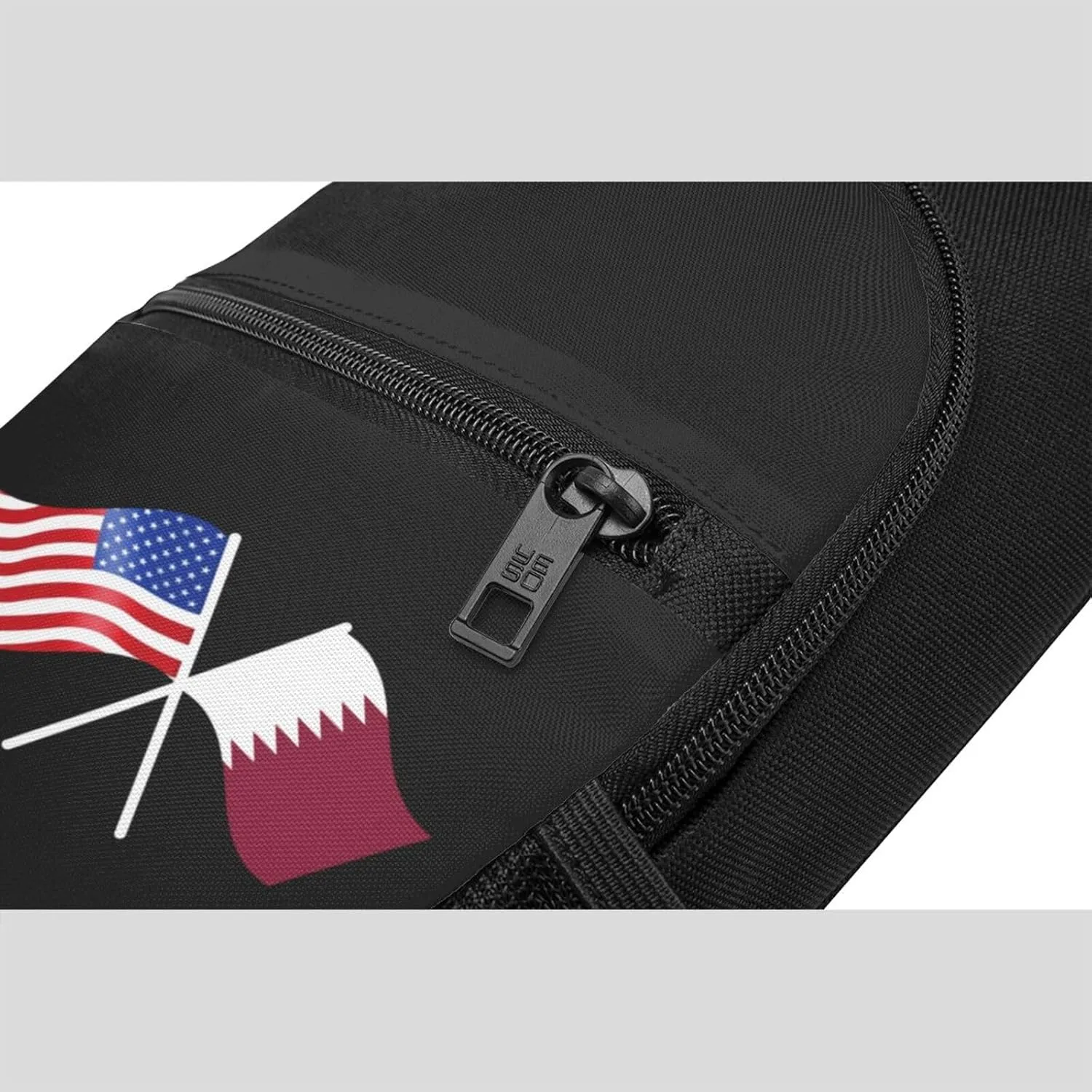 American And Qatar Flag Chest Pack Leisure Shoulder Crossbody Chest Bag