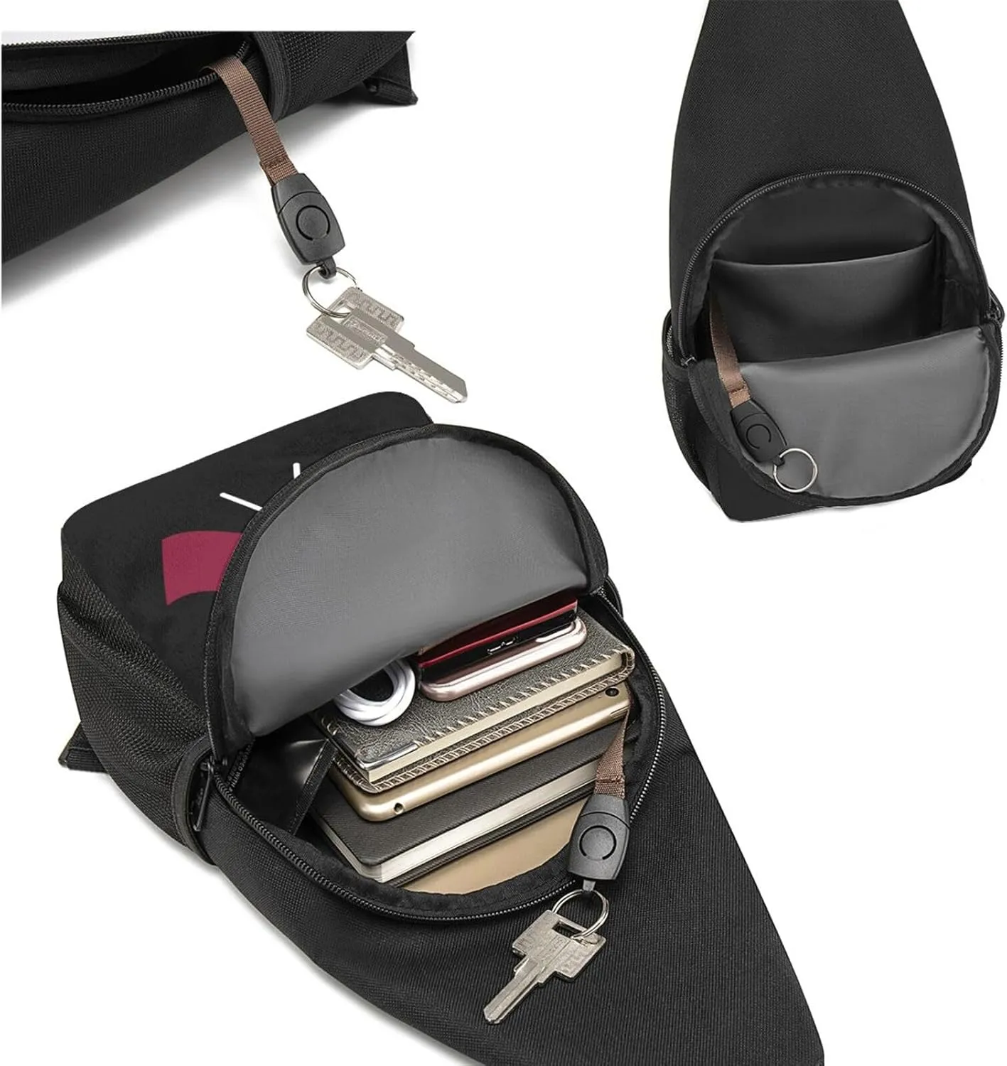 American And Qatar Flag Chest Pack Leisure Shoulder Crossbody Chest Bag