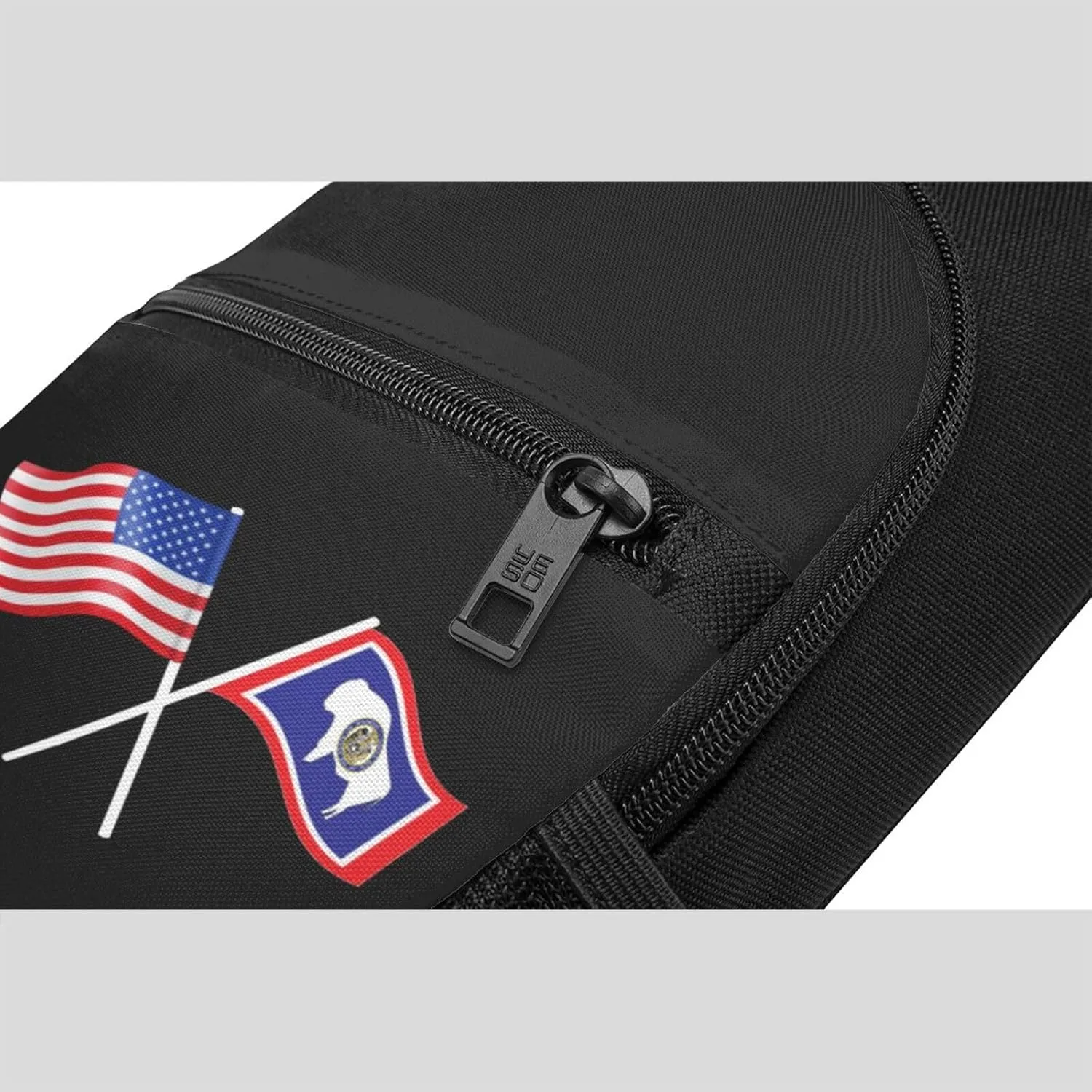 American And Wyoming Flag Chest Pack Leisure Shoulder Crossbody Chest Bag