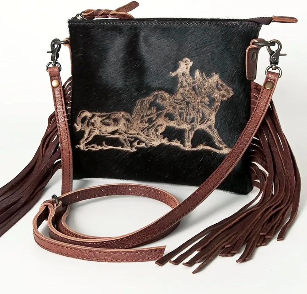 American Darling Small Crossbody Saddle Blanket Genuine Leather Women Bag Western Handbag Purse